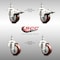 Service Caster 3 Inch 316SS Maroon Polyurethane 1/2 Inch Threaded Stem Caster Lock Brake, 2PK SS316TSTTL20S314-PPUB-MRN-121315-2S2 - alternate 5